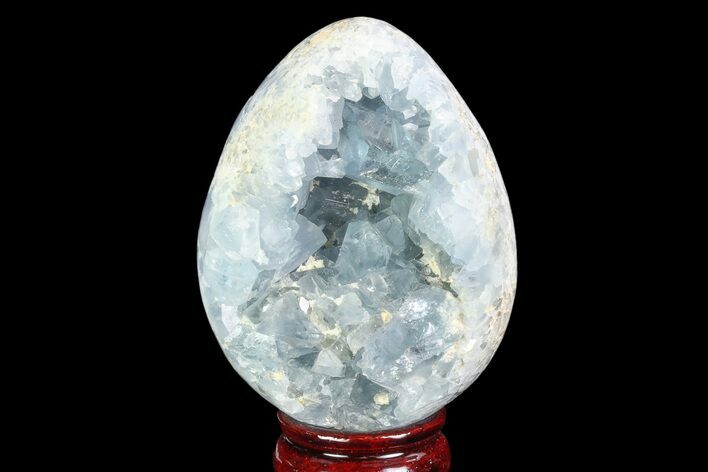 Crystal Filled Celestine (Celestite) Egg Geode - Madagascar #100034